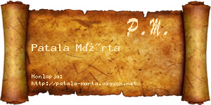 Patala Márta névjegykártya